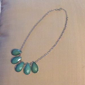 Turquoise-colored Teardrops Necklace